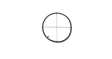 Ring beluchter diameter 30cm met RVS houder