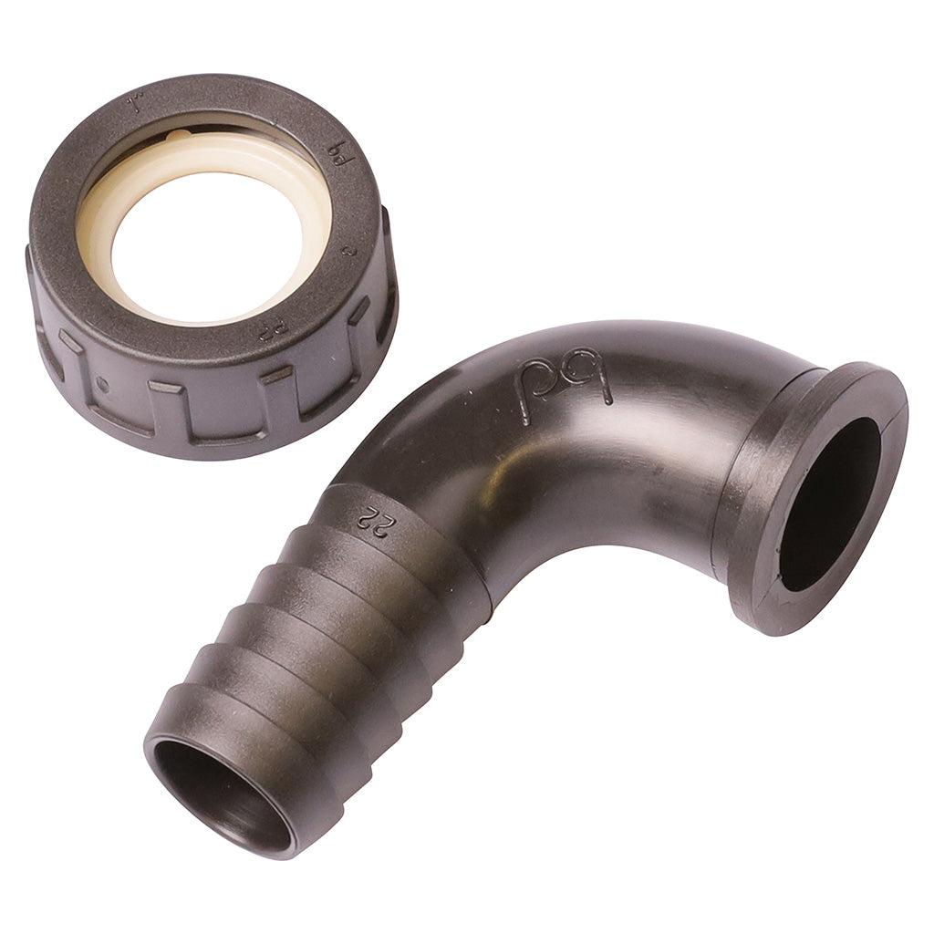 90-bocht-1-inch-moer-dichting