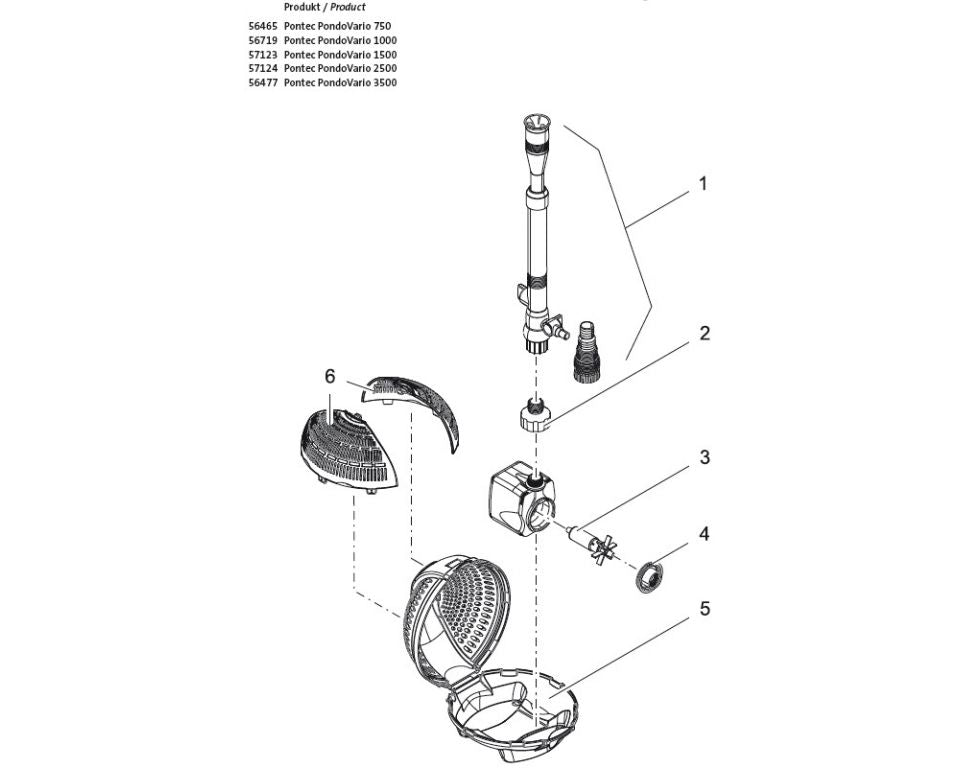 Onderdelenpontecpondovario2500tekening