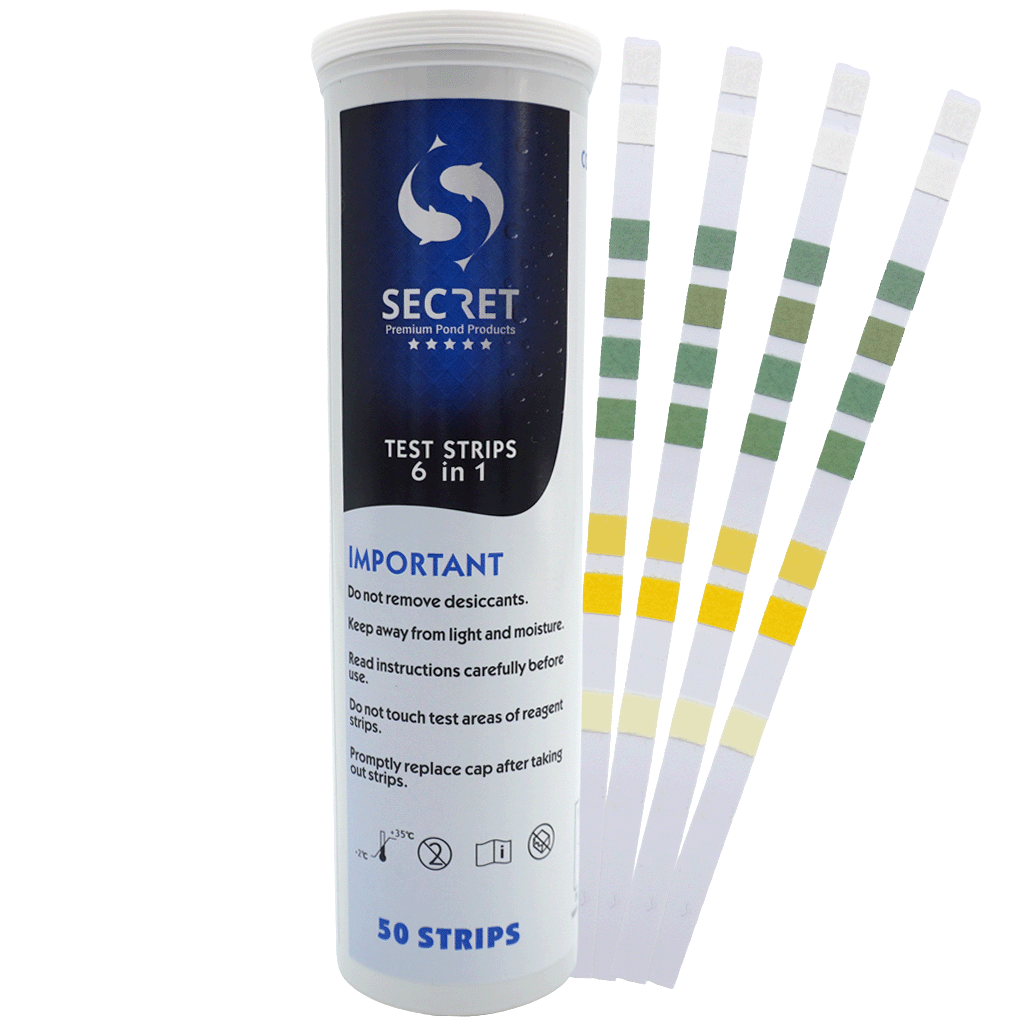 Secret Teststrips 6 in 1 | 50 stuks | Vijverwater testen