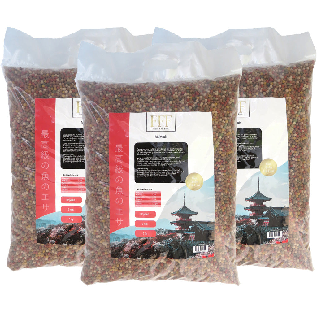 Finest Fish Food Multimix 6mm 5 kilo | 3 stuks Visvoer