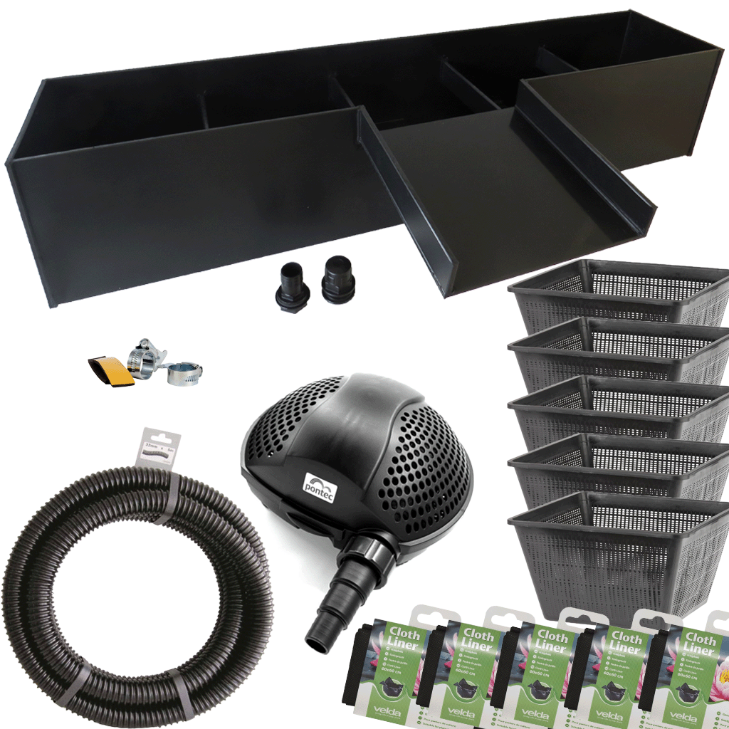 Plantenfilter Met Waterval 125x25x25cm Complete Set