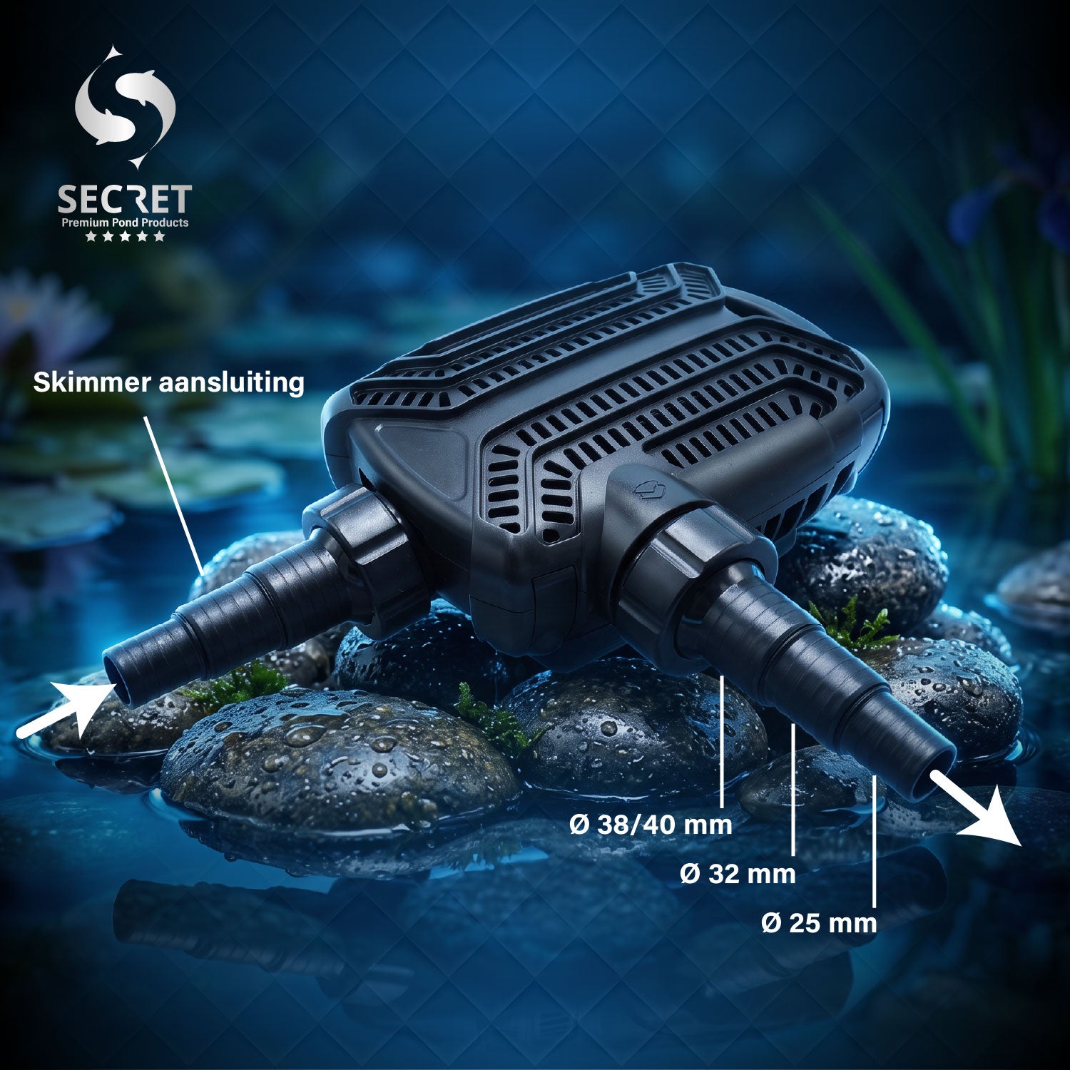secret-aqua-x-3500-vijverpomp-skimmer-aansluiten