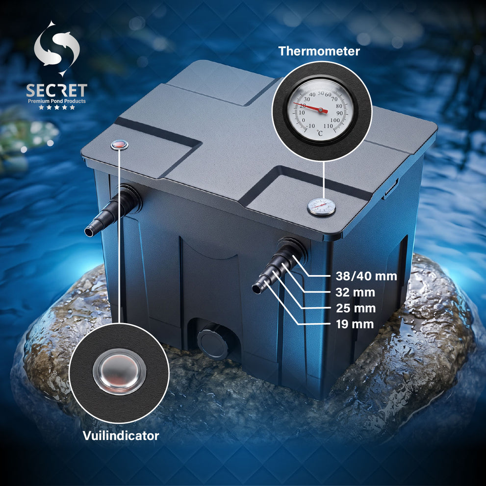 secret-biolux-18000-vijverfilter-thermometer-vuilindicator