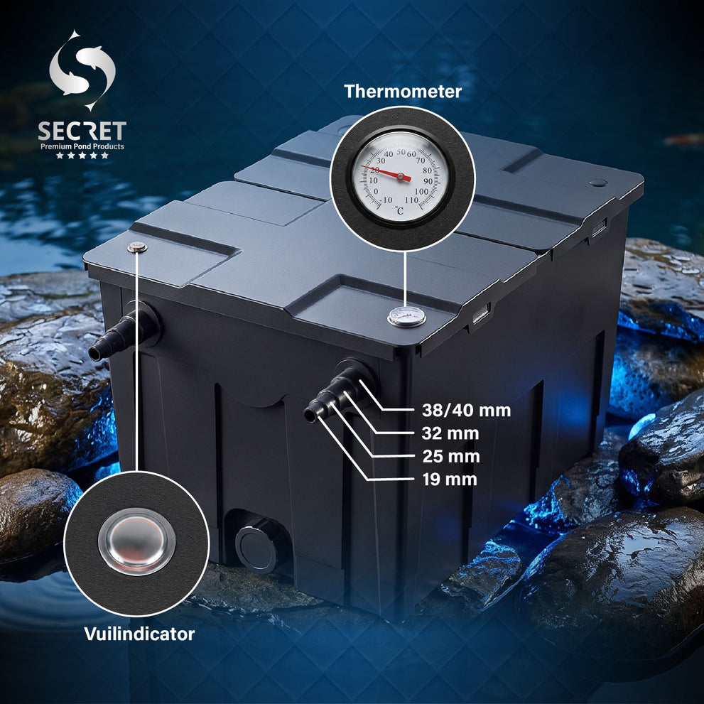 secret-biolux-36000-vijverfilter-thermometer-vuilindicator