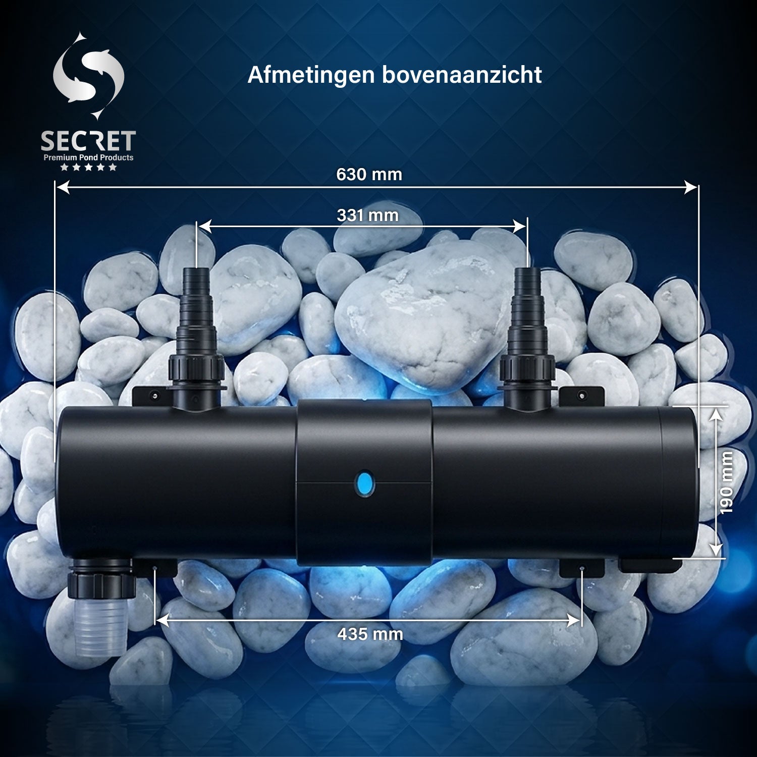 secret-uvc-filter-110-watt-afmetingen-bovenaanzicht