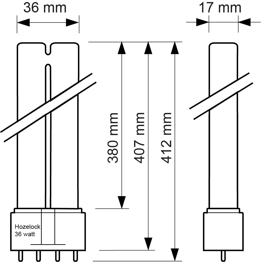 tekening-hozelock-36-watt-uv-lamp