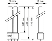 tekening-hozelock-36-watt-uv-lamp