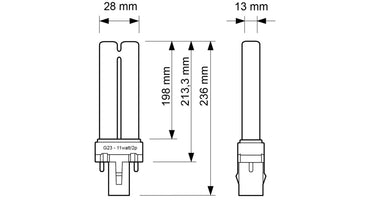 uv-lamp-11-watt-tekening