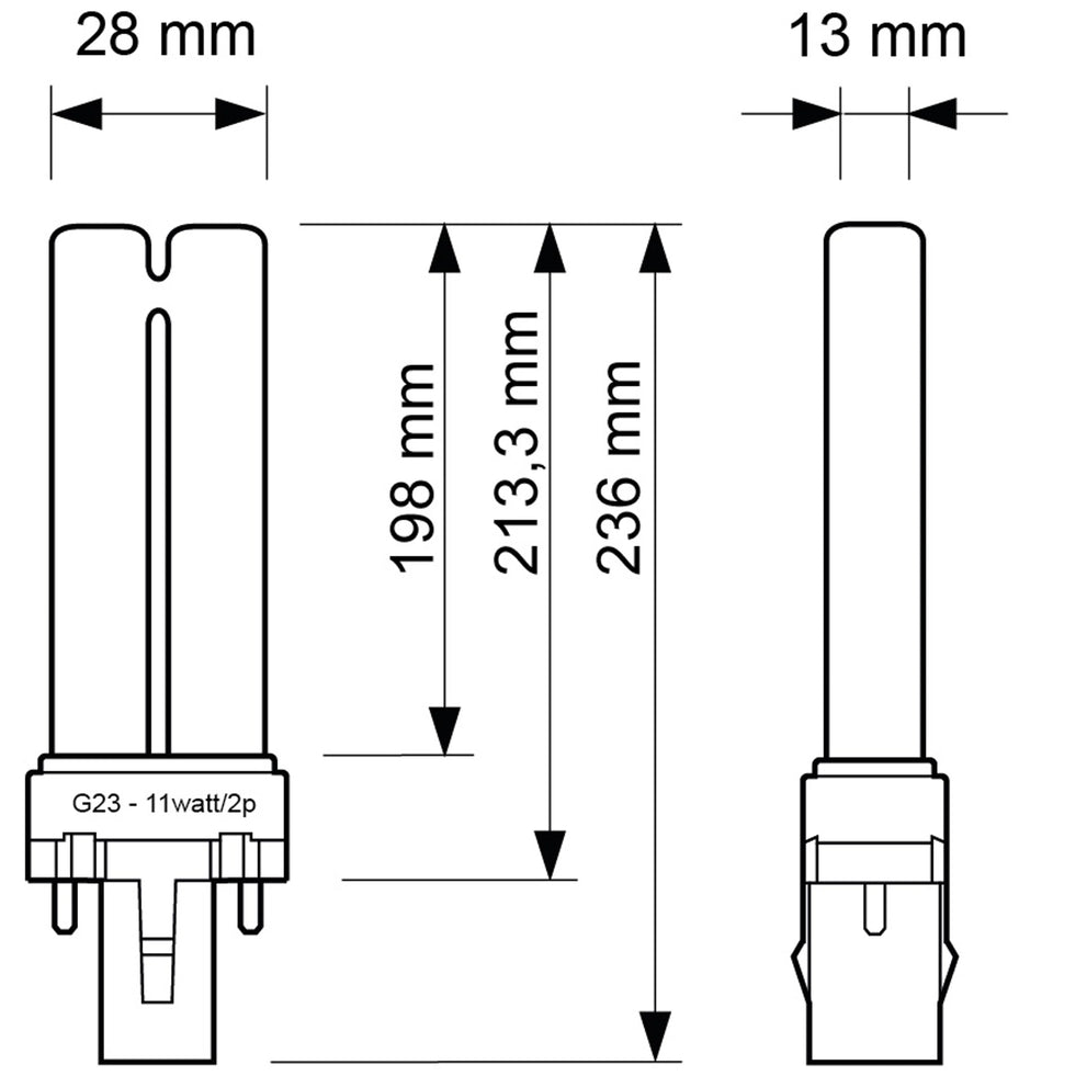 uv-lamp-11-watt-tekening