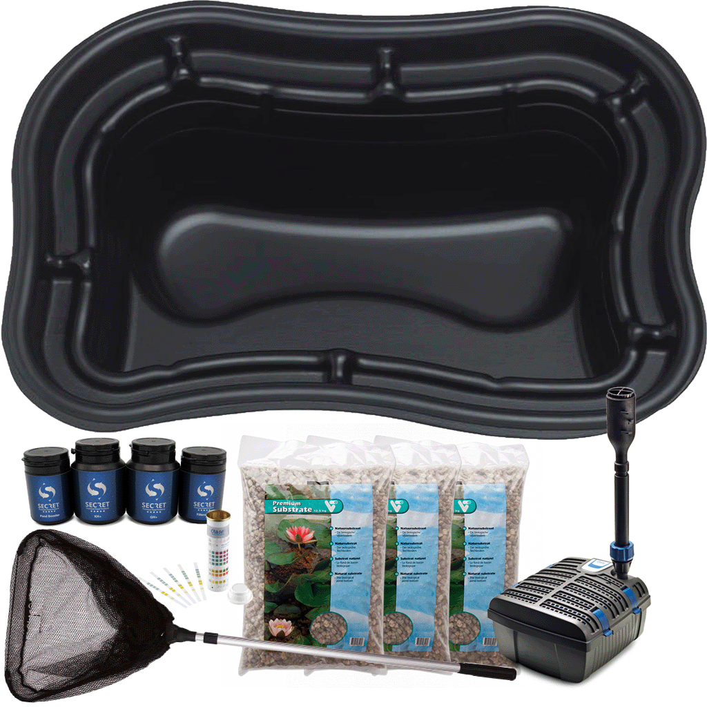 Voorgevormde Vijverbak Set 500 liter Compleet