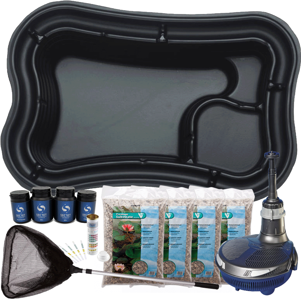 Voorgevormde Vijverbak Set 750 liter Compleet