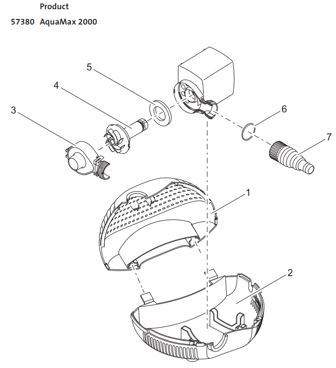 oase-aquamax-eco-2000-onderdelen-tekening