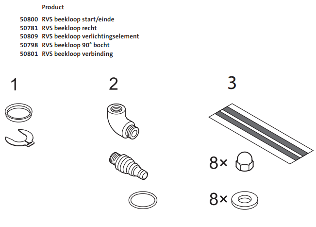 onderdelen-oase-rvs-beekloop